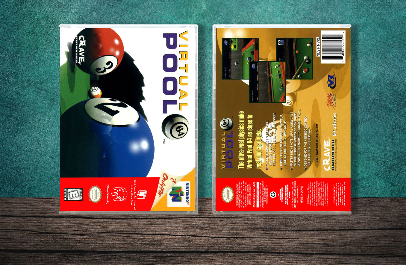 Virtual Pool 64, Case Color: CLEAR (Transparent)