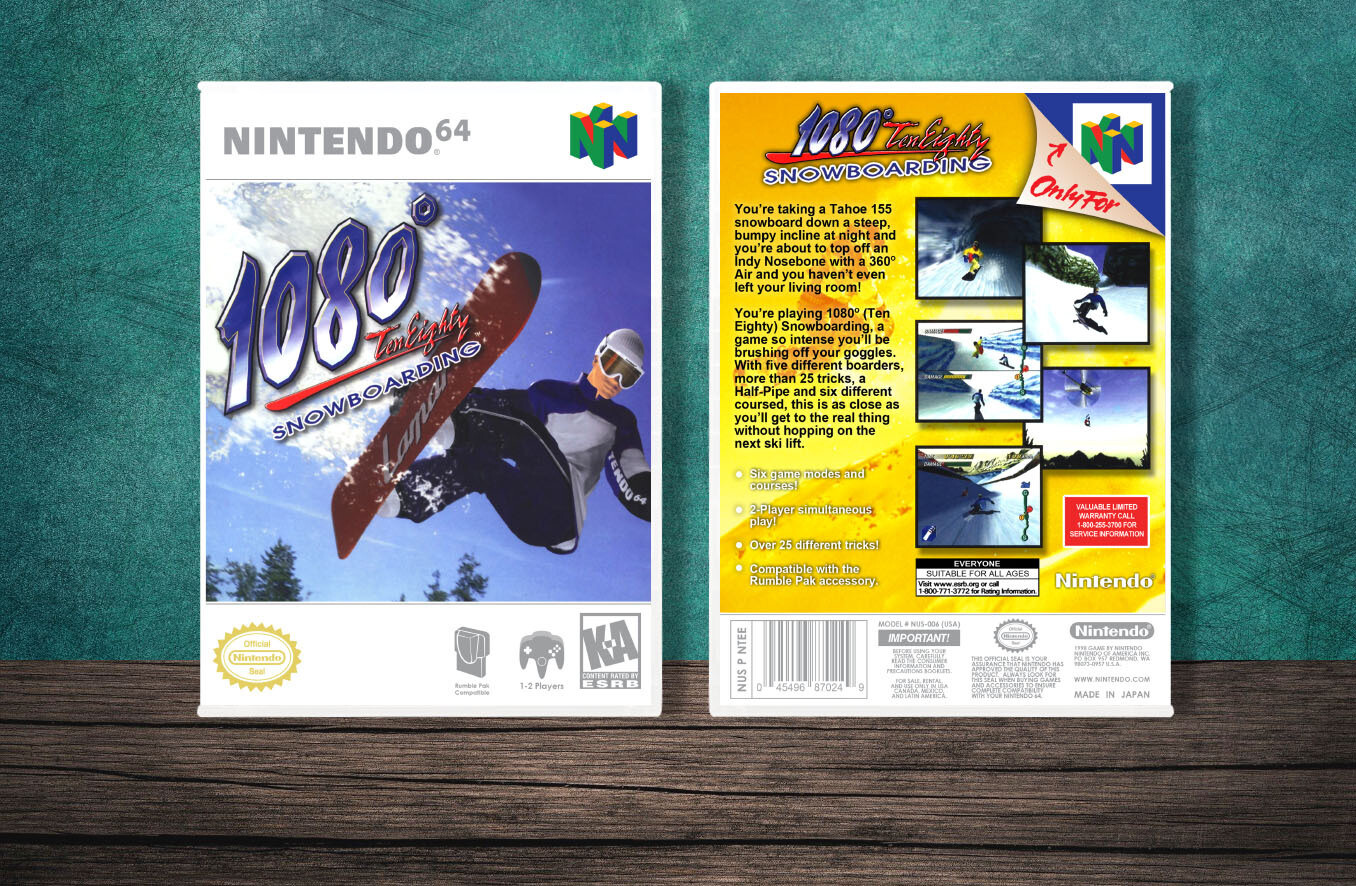 1080 Snowboarding, Case Color: White
