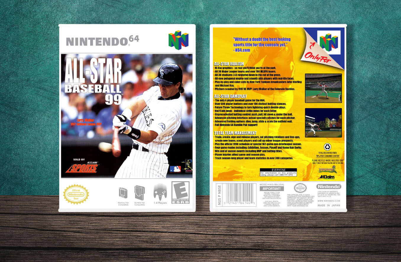 All-Star Baseball &#39;99, Case Color: White