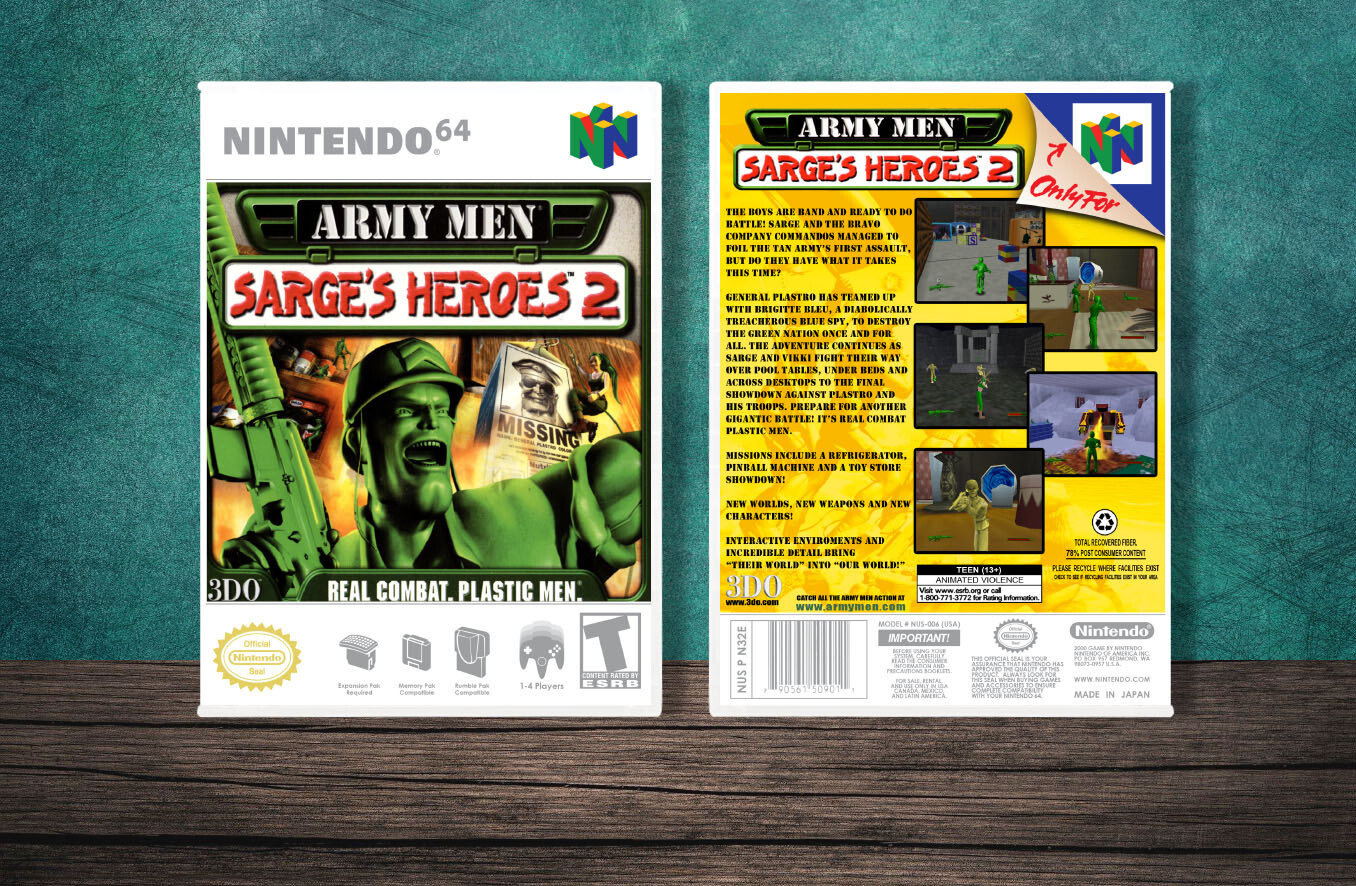 Army Men: Sarge's Heroes 2, Case Color: White