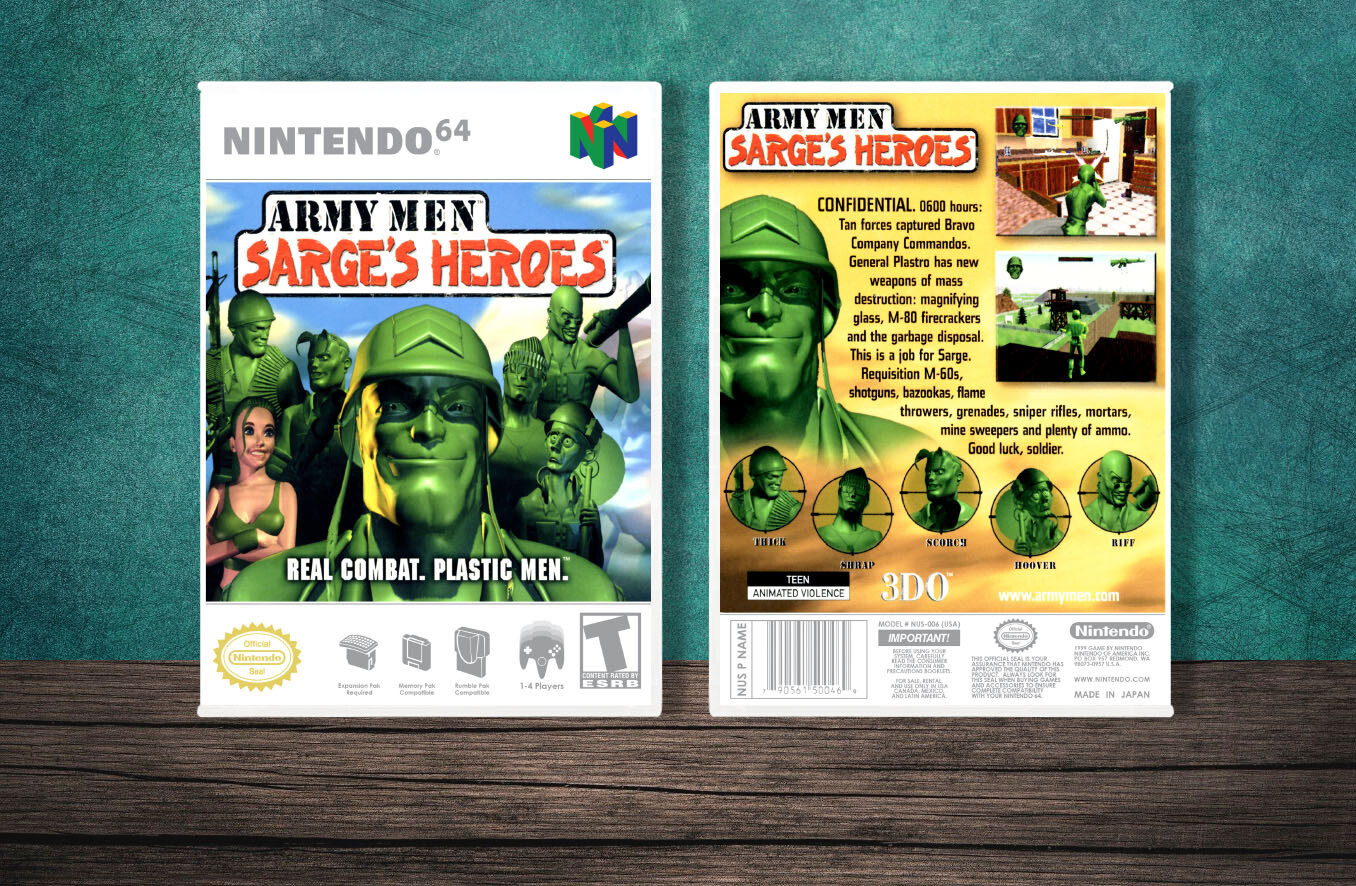 Army Men: Sarge&#39;s Heroes, Case Color: White