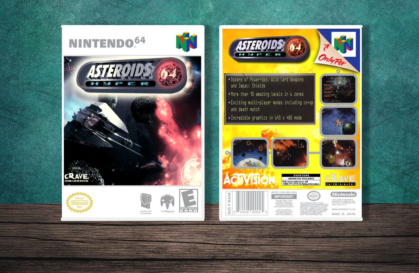 Asteroids Hyper 64, Case Color: White