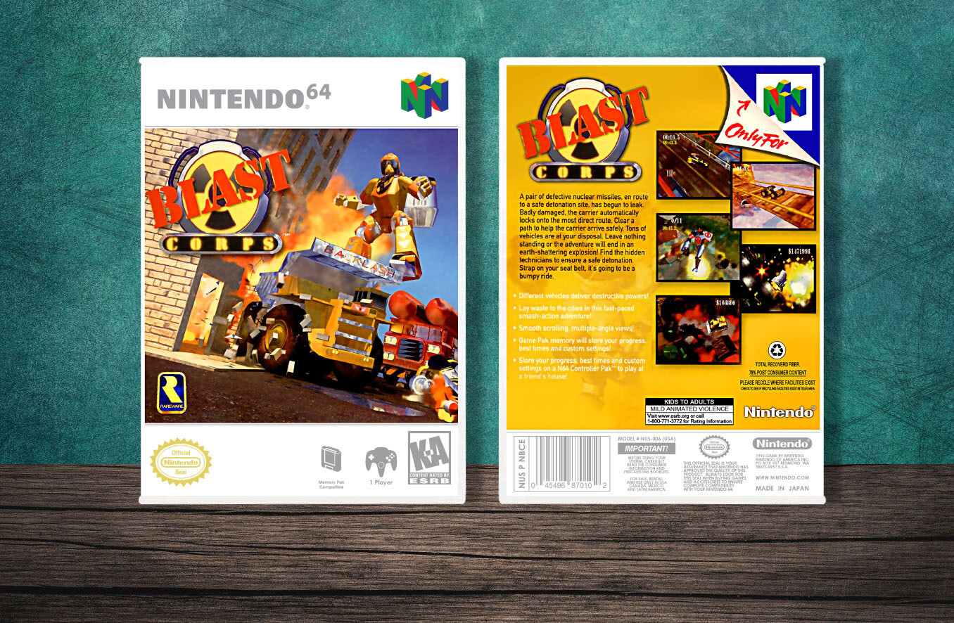 Blast Corps., Case Color: White