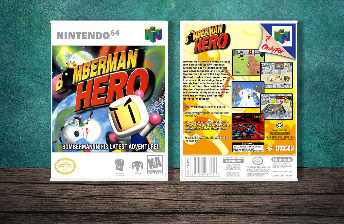 Bomberman Hero, Case Color: White