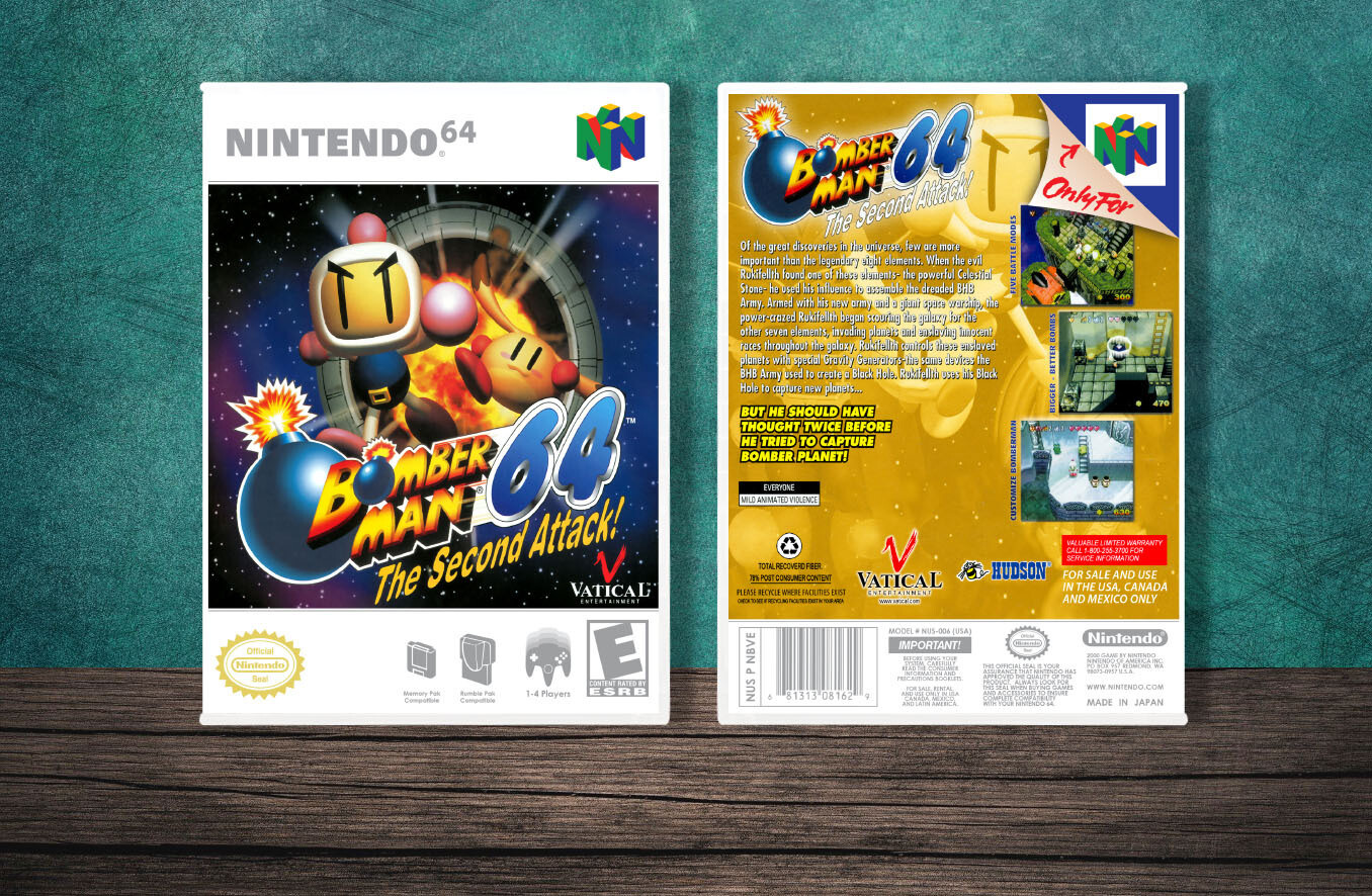 Bomberman 64: Second Attack, Case Color: White