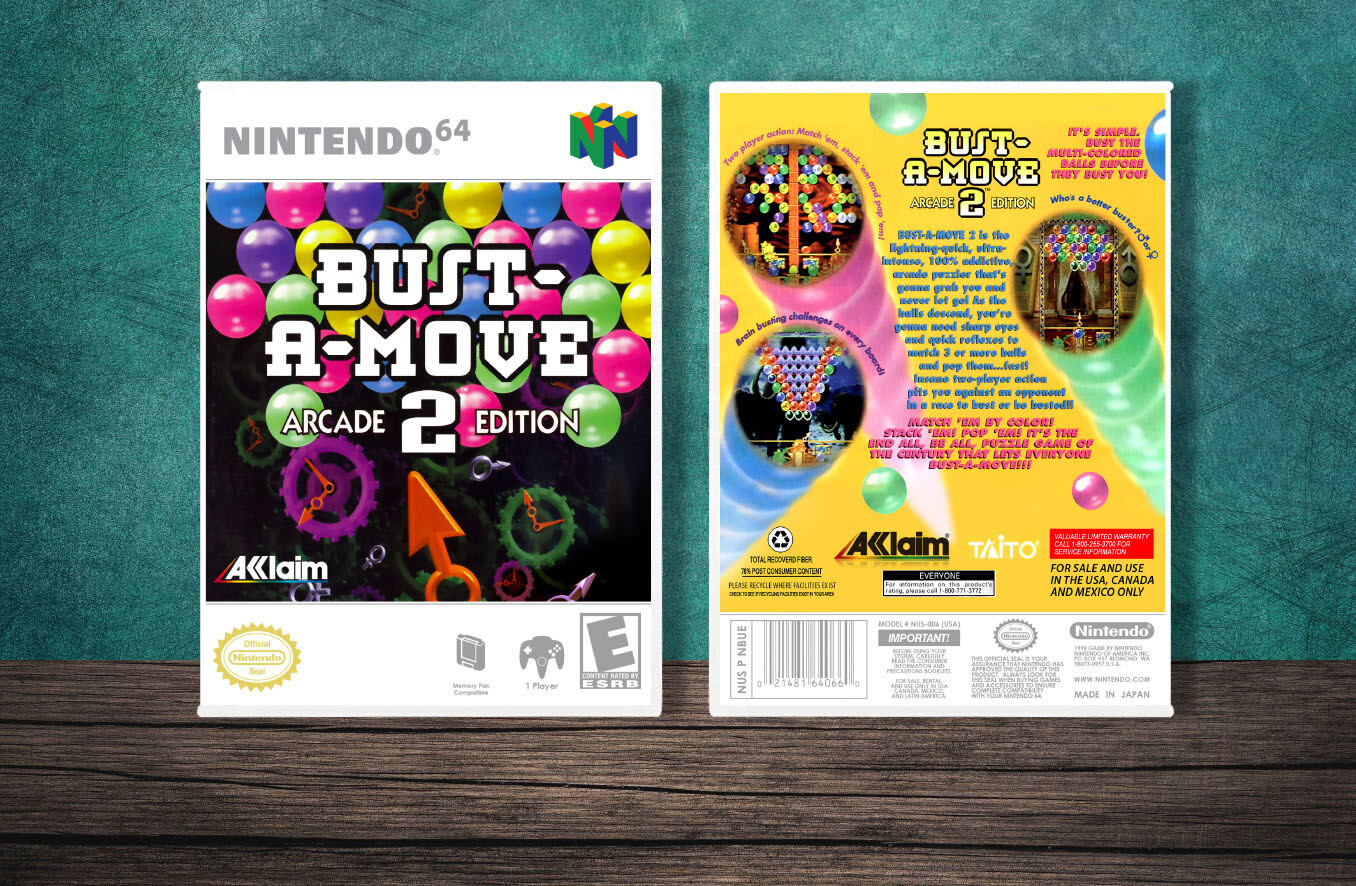 Bust A Move 2 Arcade Edition, Case Color: White