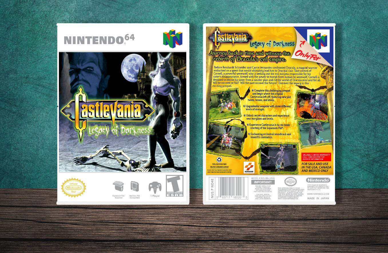 Castlevania: Legacy of Darkness, Case Color: White