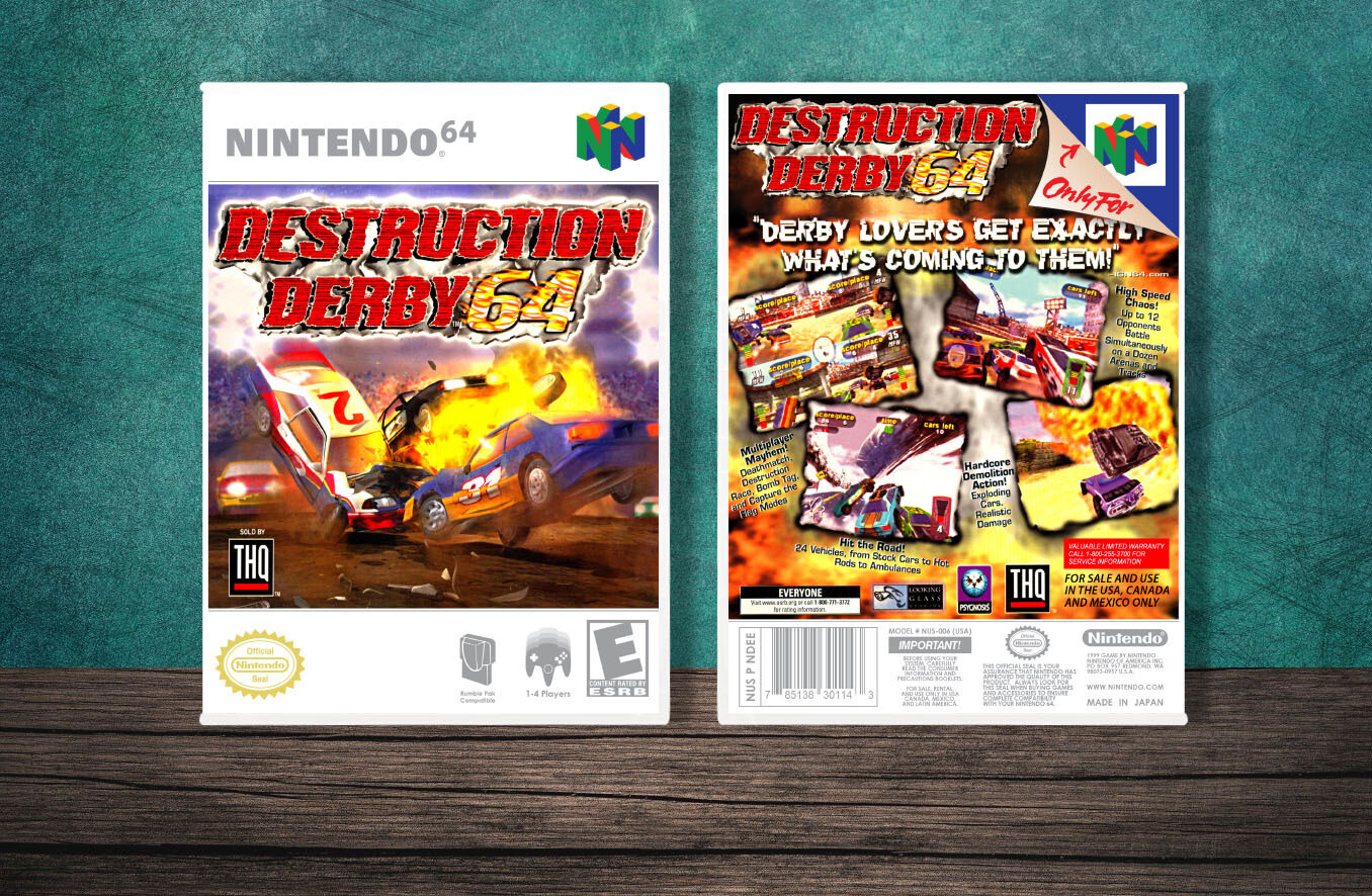 Destruction Derby 64, Case Color: White