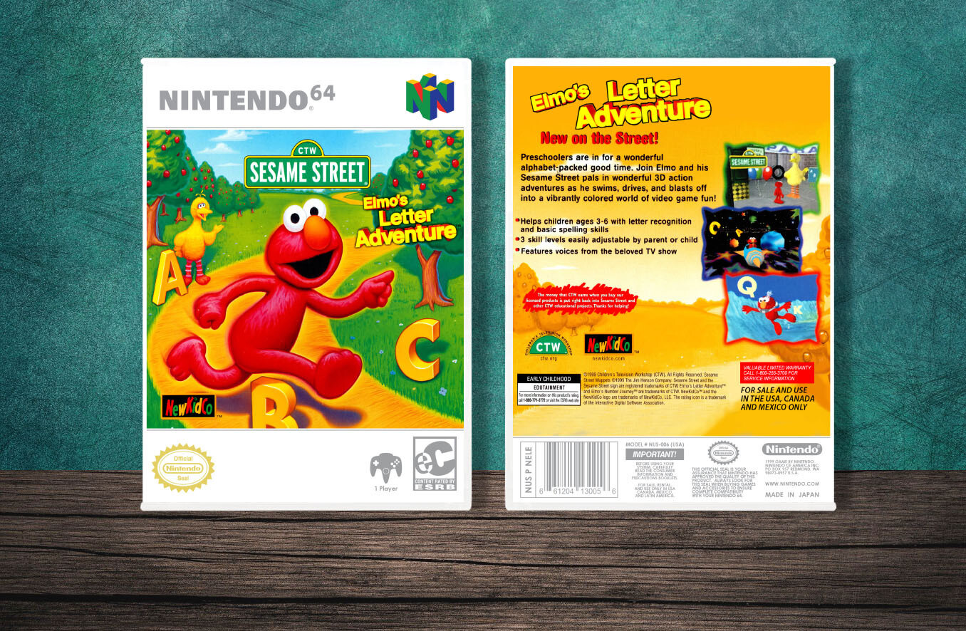 Elmo&#39;s Letter Adventure, Case Color: White