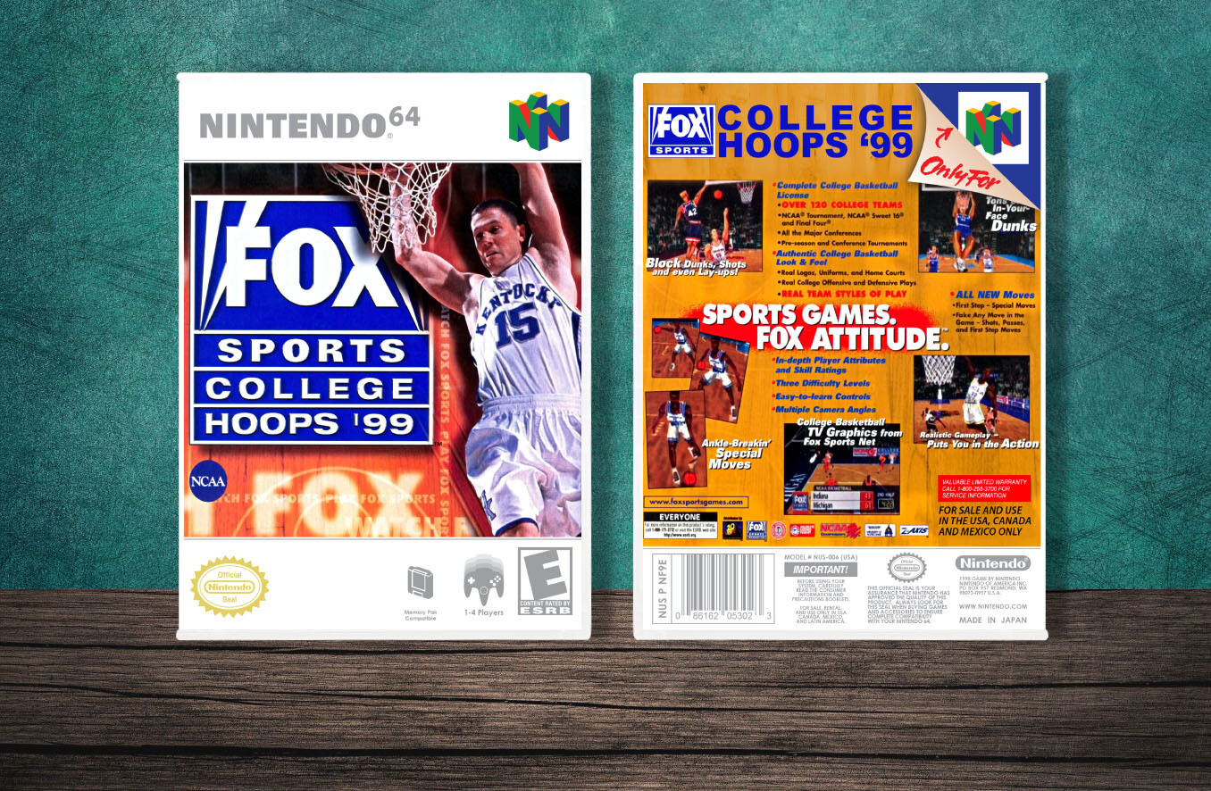 FOX Sports College Hoops '99, Case Color: White
