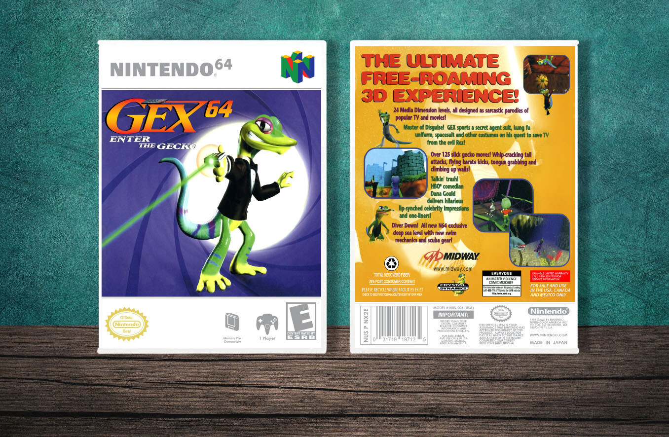 Gex 64: Enter the Gecko, Case Color: White