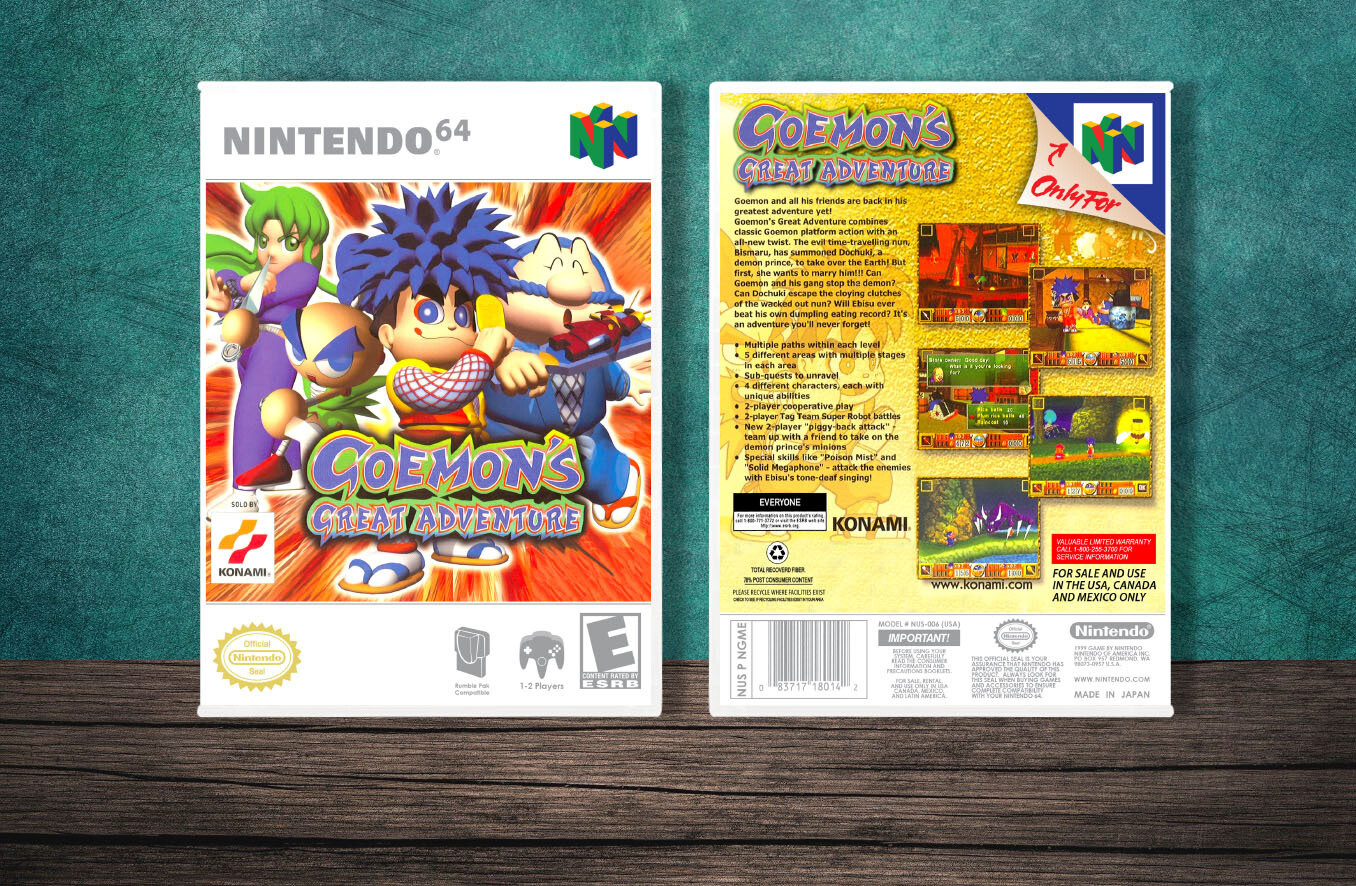 Goemon's Great Adventure, Case Color: White