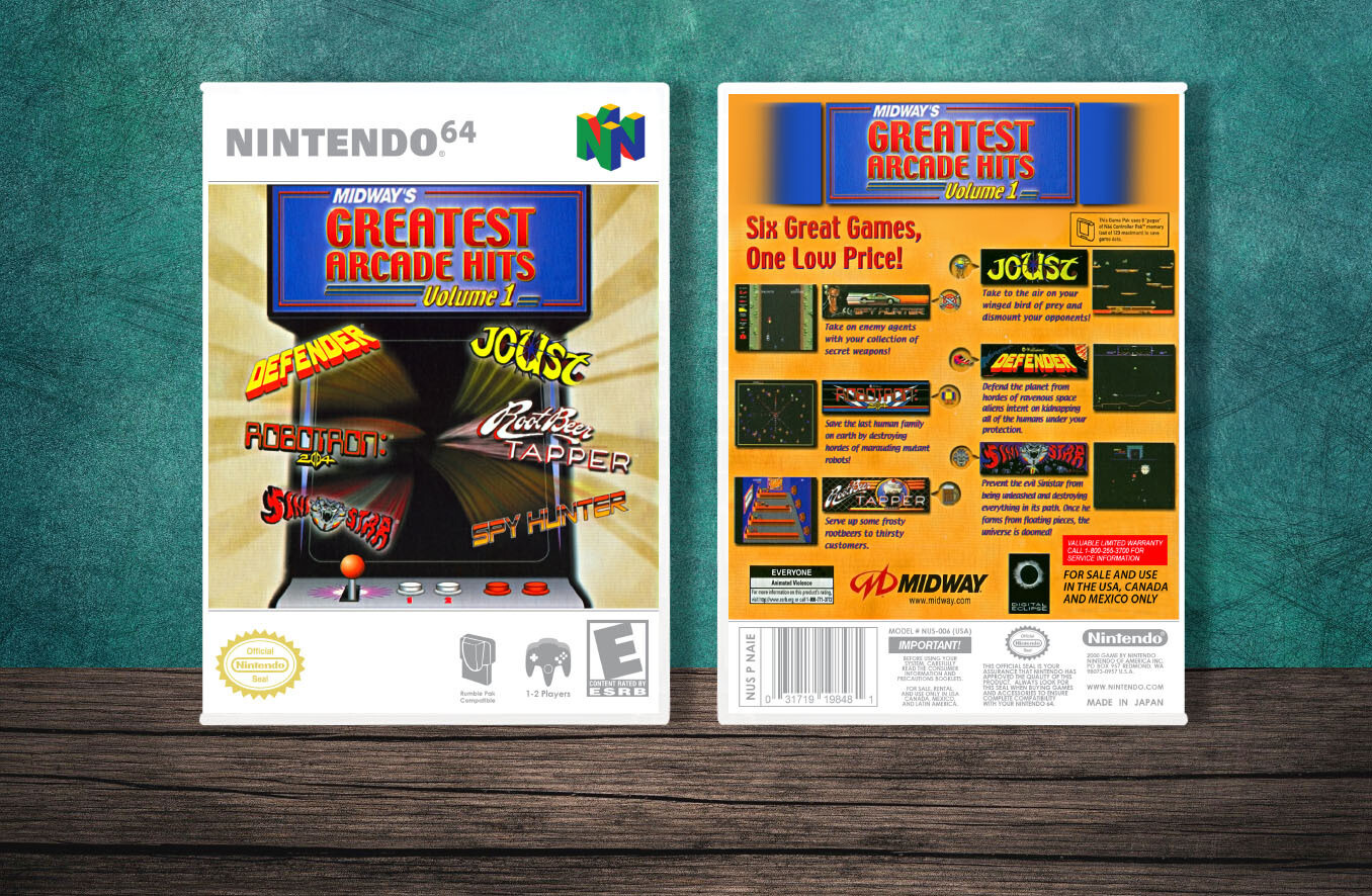 Midway's Greatest Arcade Hits Volume 1, Case Color: White