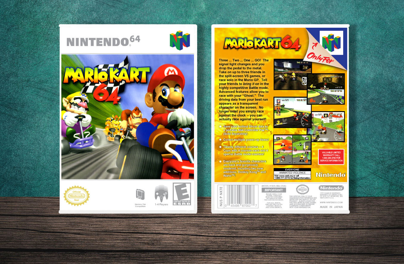 Mario Kart 64, Case Color: White
