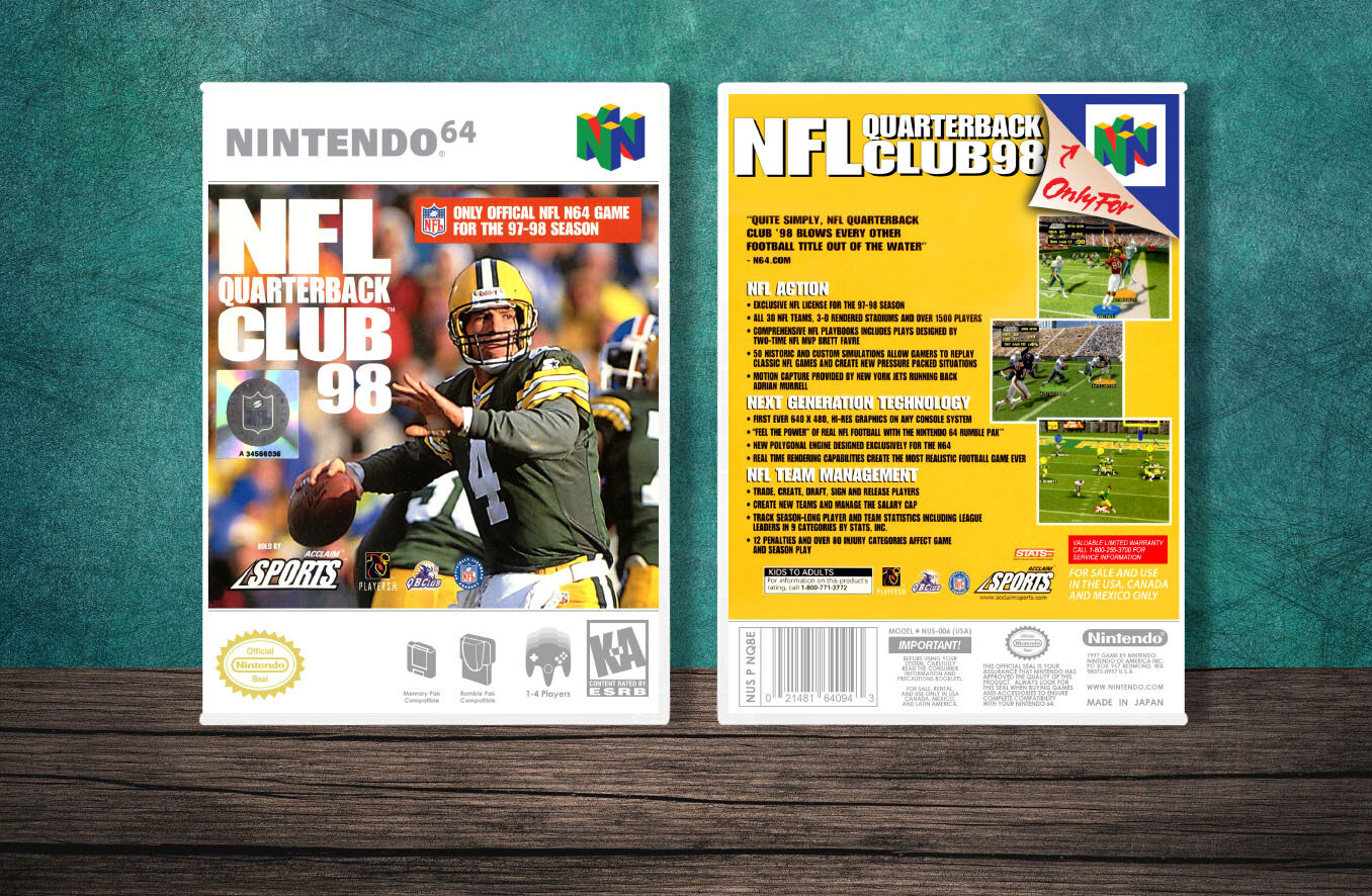 NFL Quarterback Club '98, Case Color: White