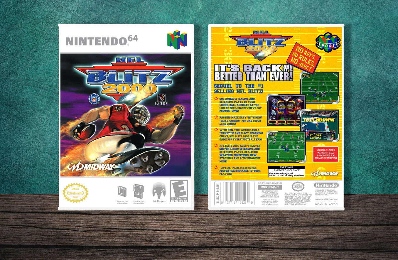 NFL Blitz 2000, Case Color: White