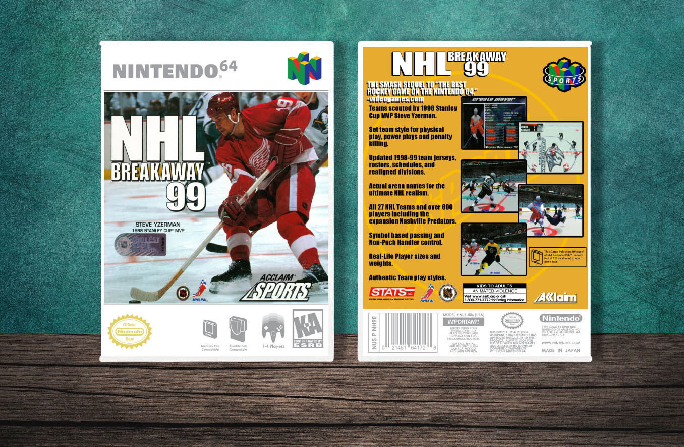 NHL Breakaway '99, Case Color: White