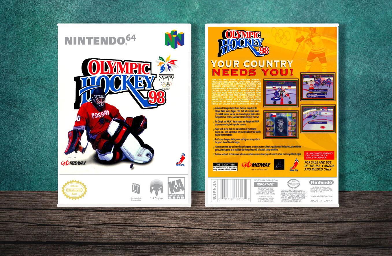 Olympic Hockey Nagano '98, Case Color: White