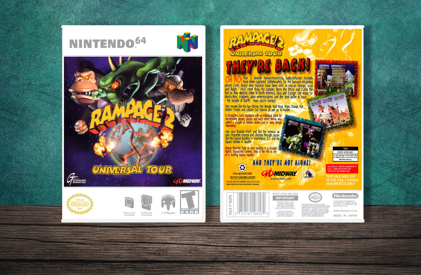 Rampage 2: Universal Tour, Case Color: White