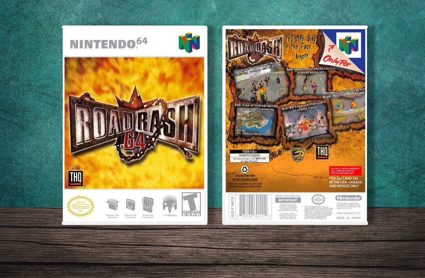 Road Rash 64, Case Color: White