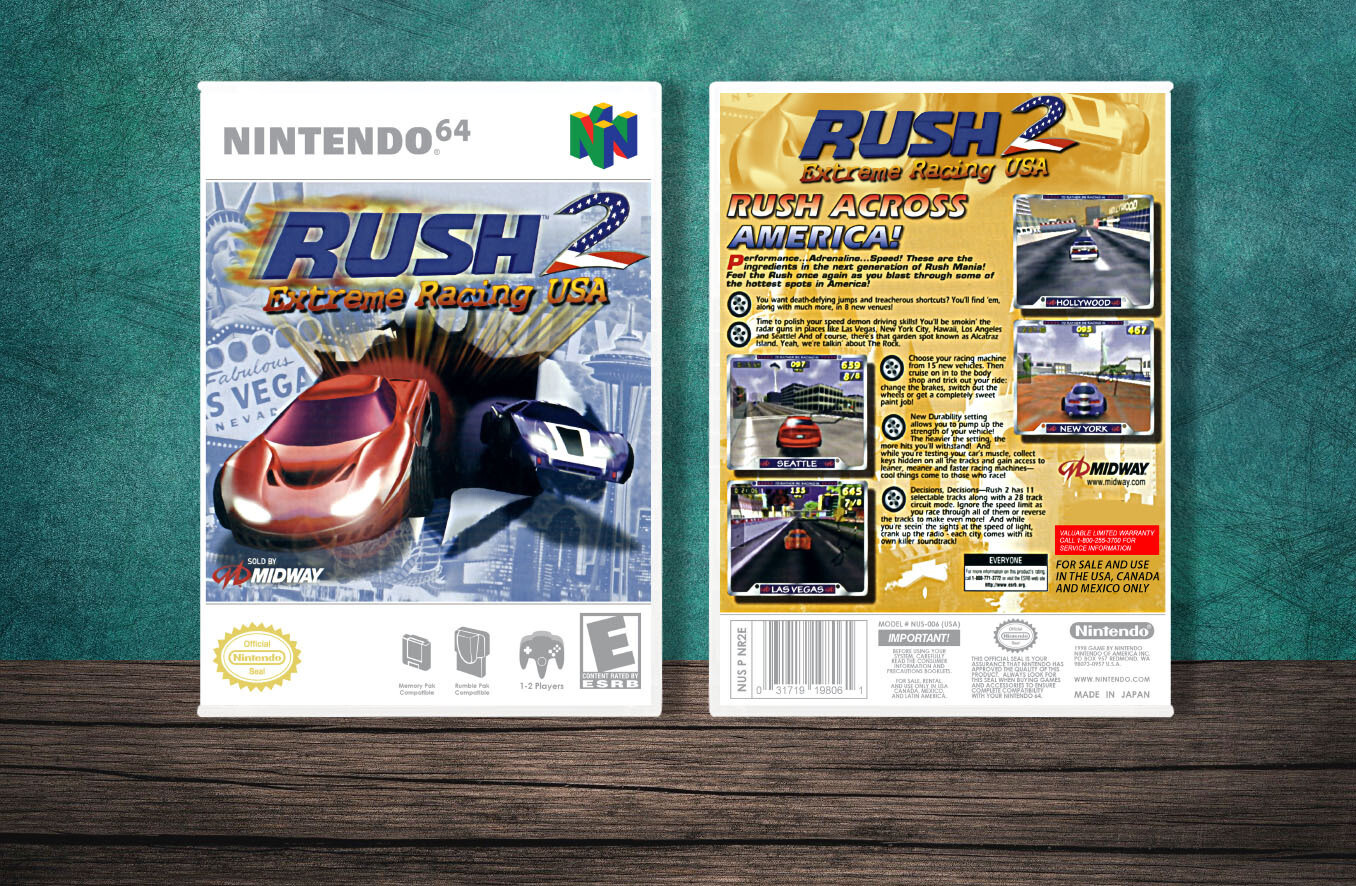 Rush 2: Extreme Racing USA, Case Color: White