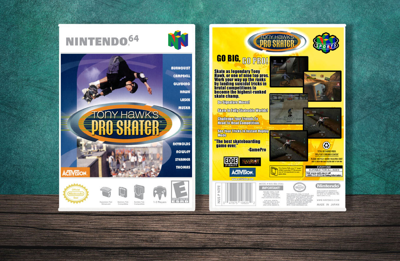 Tony Hawk's Pro Skater, Case Color: White