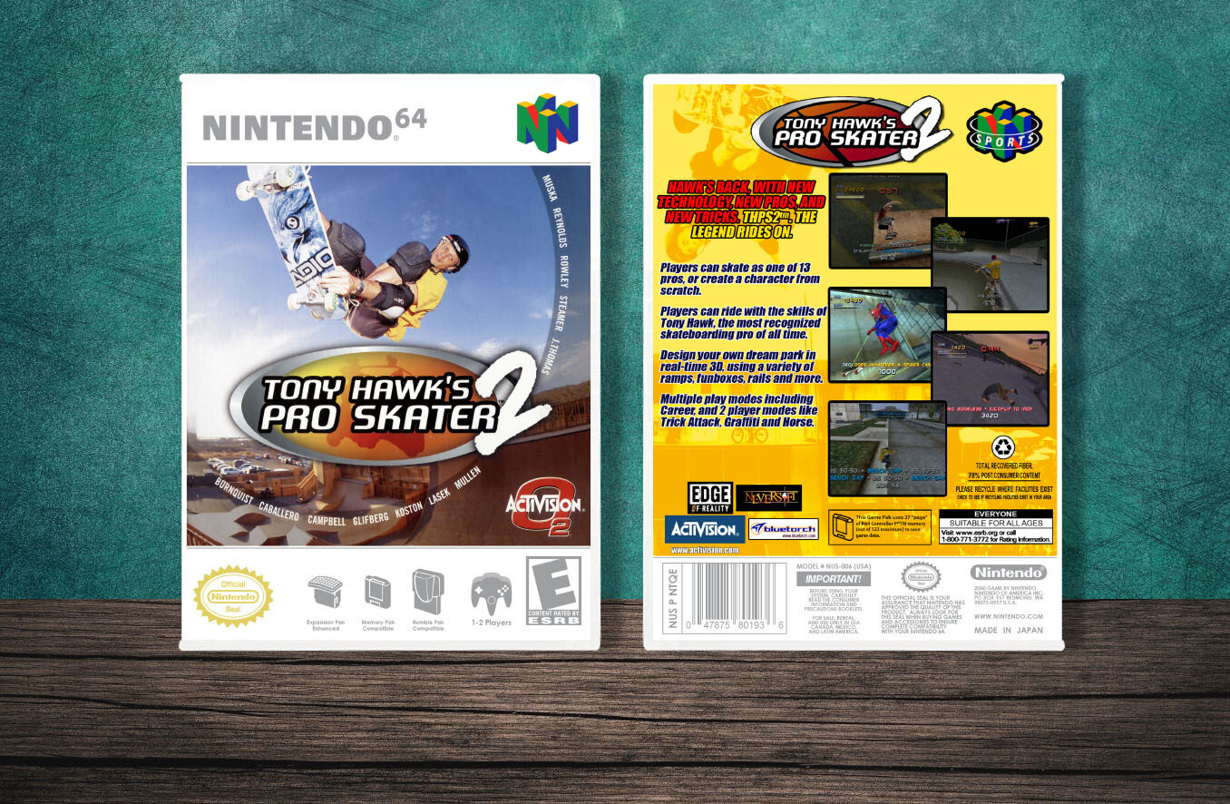 Tony Hawk's Pro Skater 2, Case Color: White