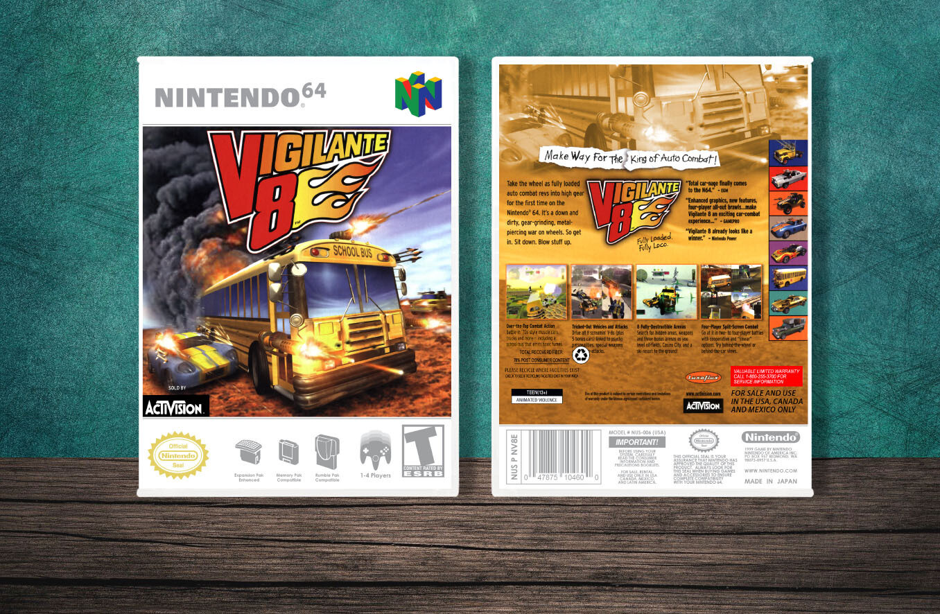 Vigilante 8, Case Color: White