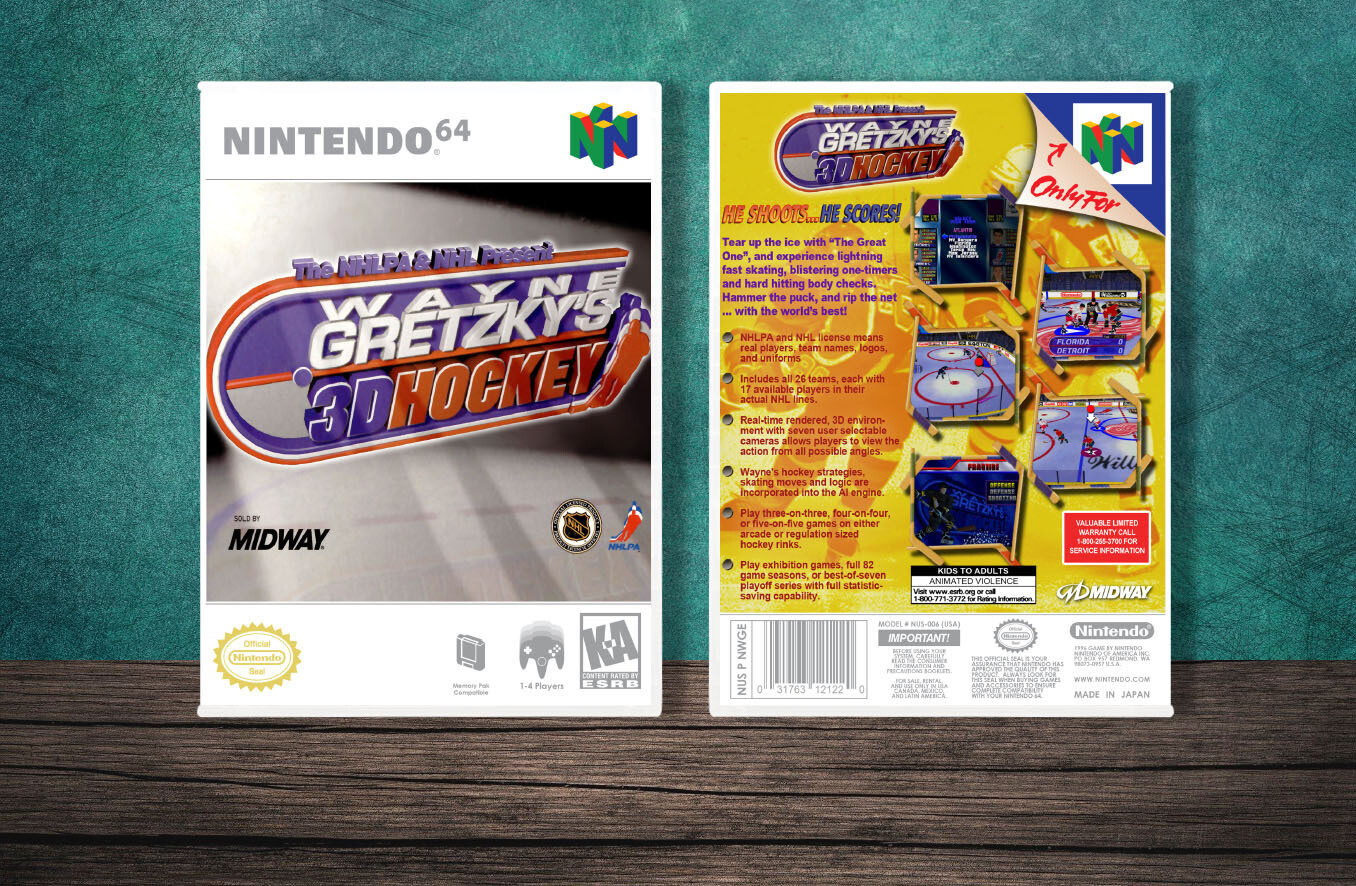 Wayne Gretzky's 3D Hockey, Case Color: White