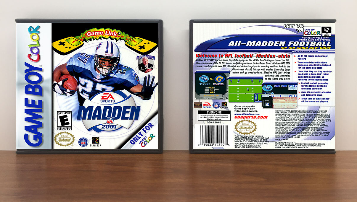 Madden NFL 2001, Artwork Spine Color: Chrome