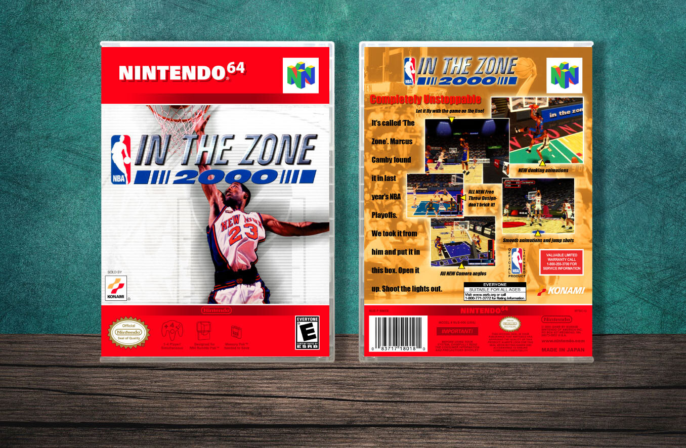 NBA In The Zone 2000, Case Color: CLEAR (Transparent)