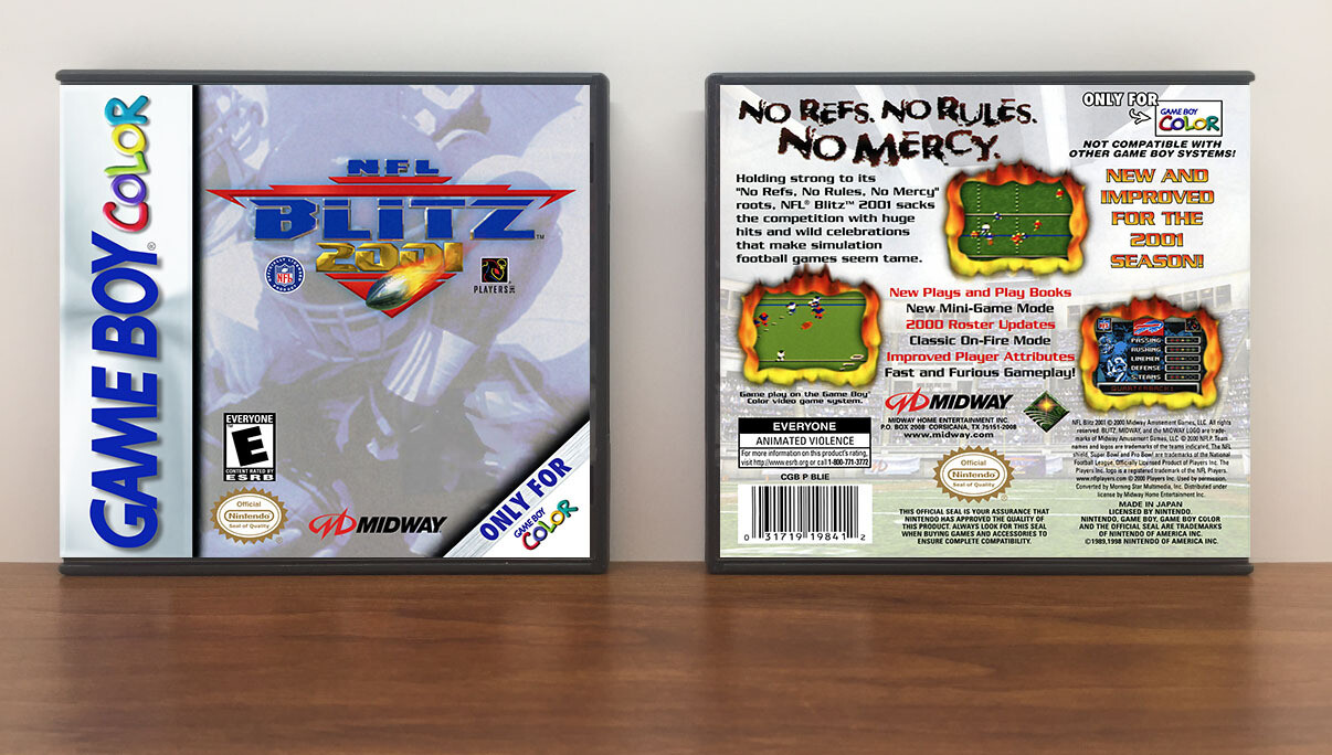 NFL Blitz 2001, Artwork Spine Color: Chrome