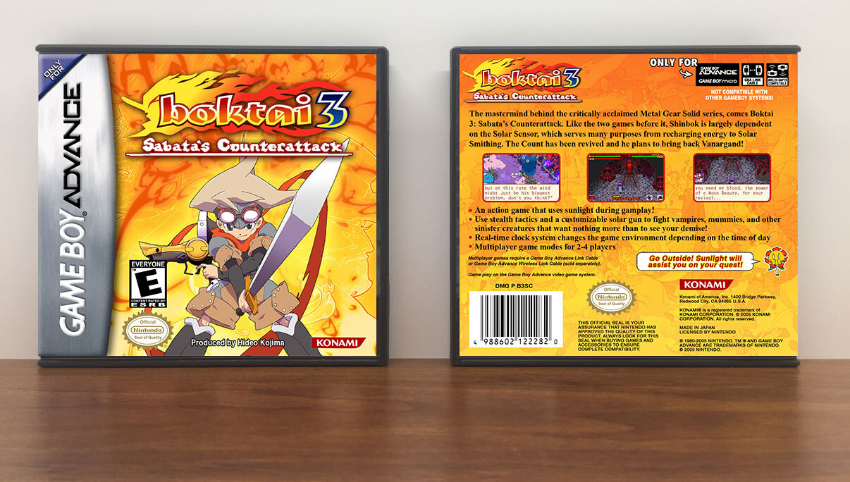 Boktai 3: Sabata's Counterattack [Modded Case], Artwork Spine Color: Chrome