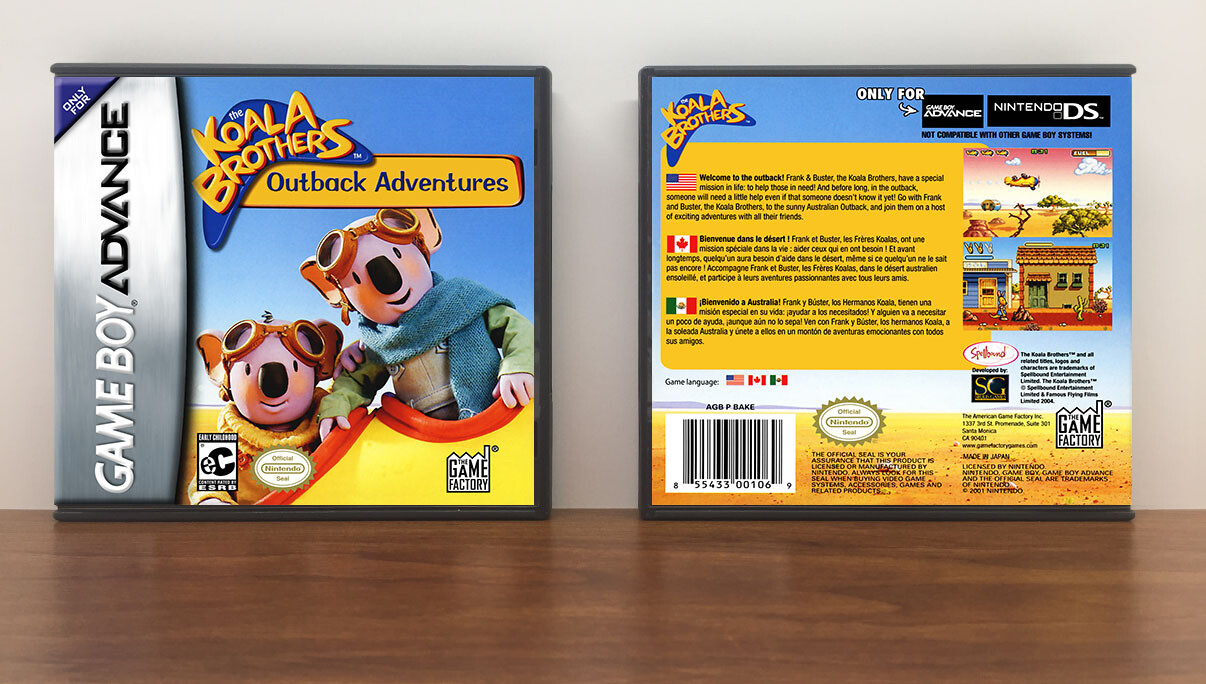 Koala Brothers Outback Adventures, The, Case Color: DARK GREY (OEM DS CASE COLOR), Artwork Spine Color: Chrome