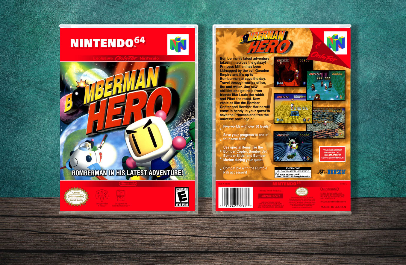 Bomberman Hero, Case Color: CLEAR (Transparent)