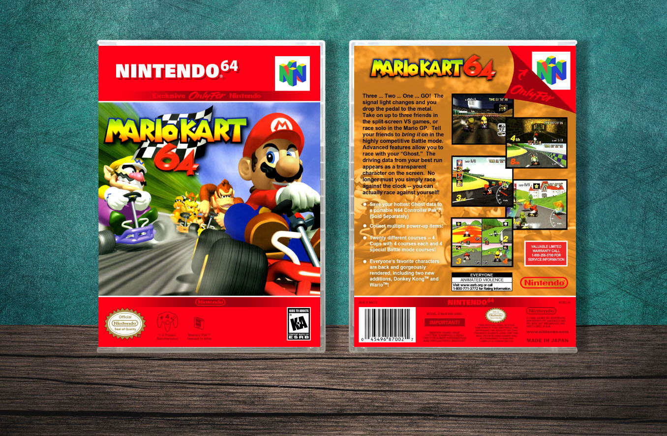 Mario Kart 64, Case Color: CLEAR (Transparent)