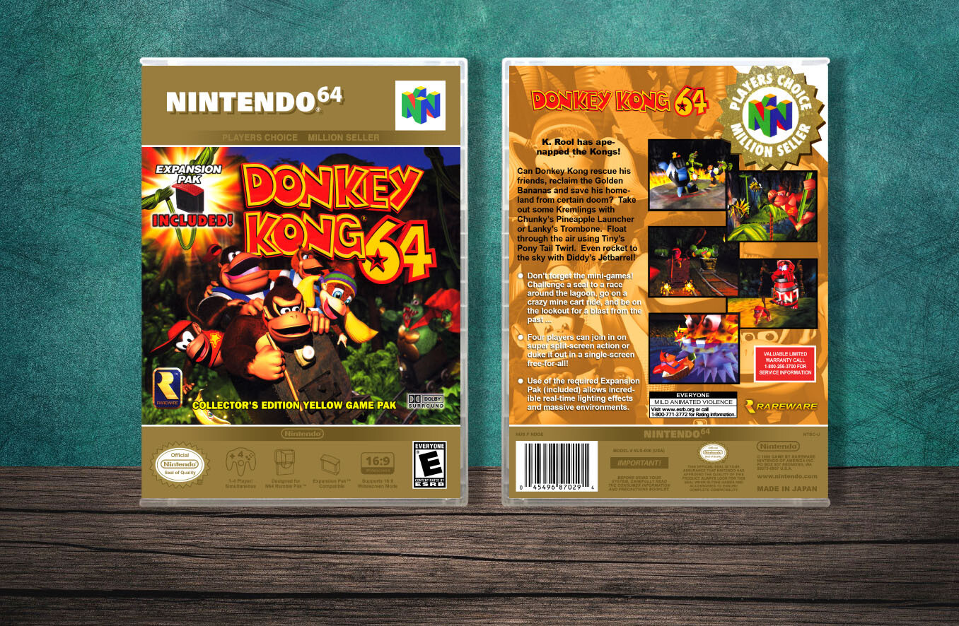 Donkey Kong 64 (PC), Case Color: CLEAR (Transparent)