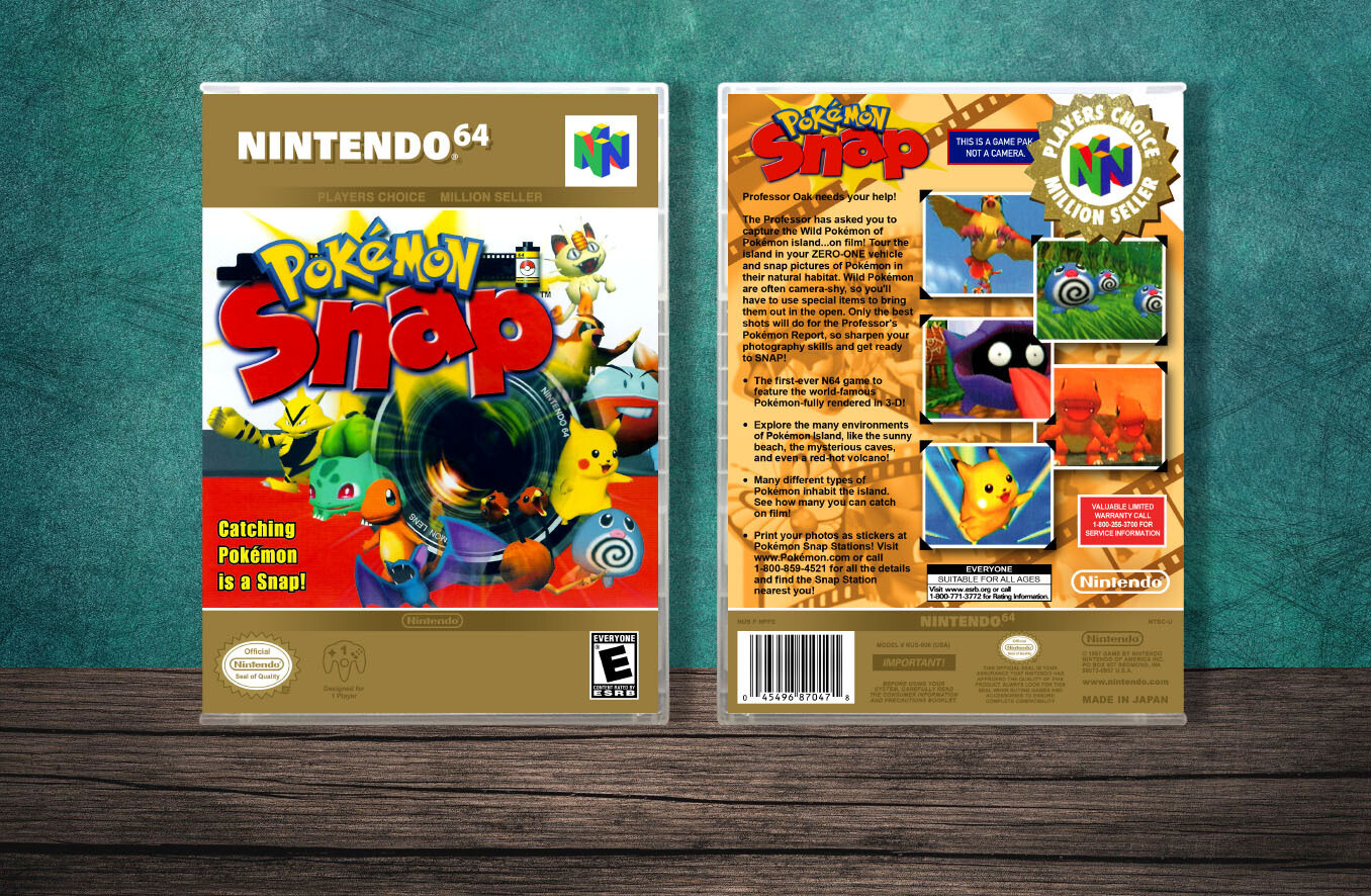Pokemon Snap (PC), Case Color: CLEAR (Transparent)