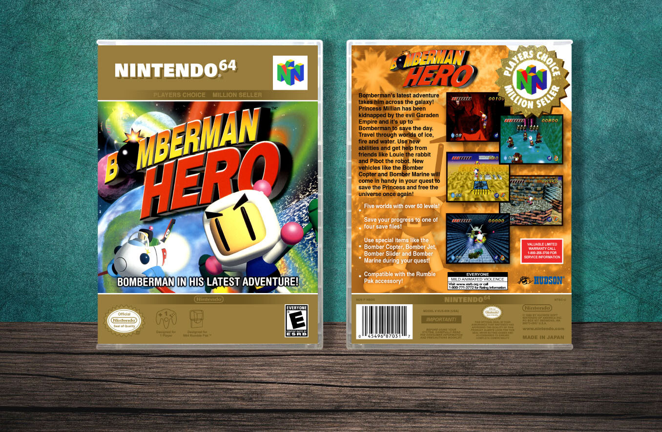 Bomberman Hero (PC), Case Color: CLEAR (Transparent)