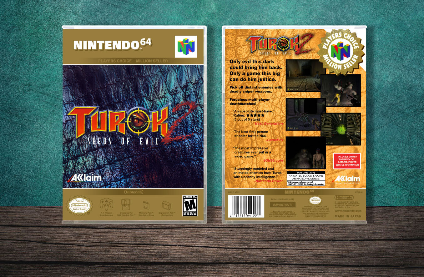 Turok 2: Seeds of Evil (PC), Case Color: CLEAR (Transparent)