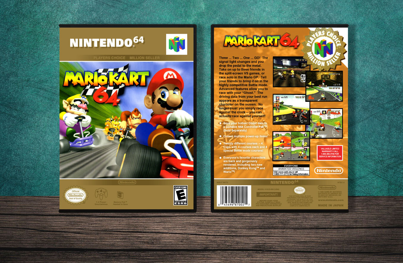 Mario Kart 64 (PC), Case Color: DARK GREY (OEM DS CASE COLOR)