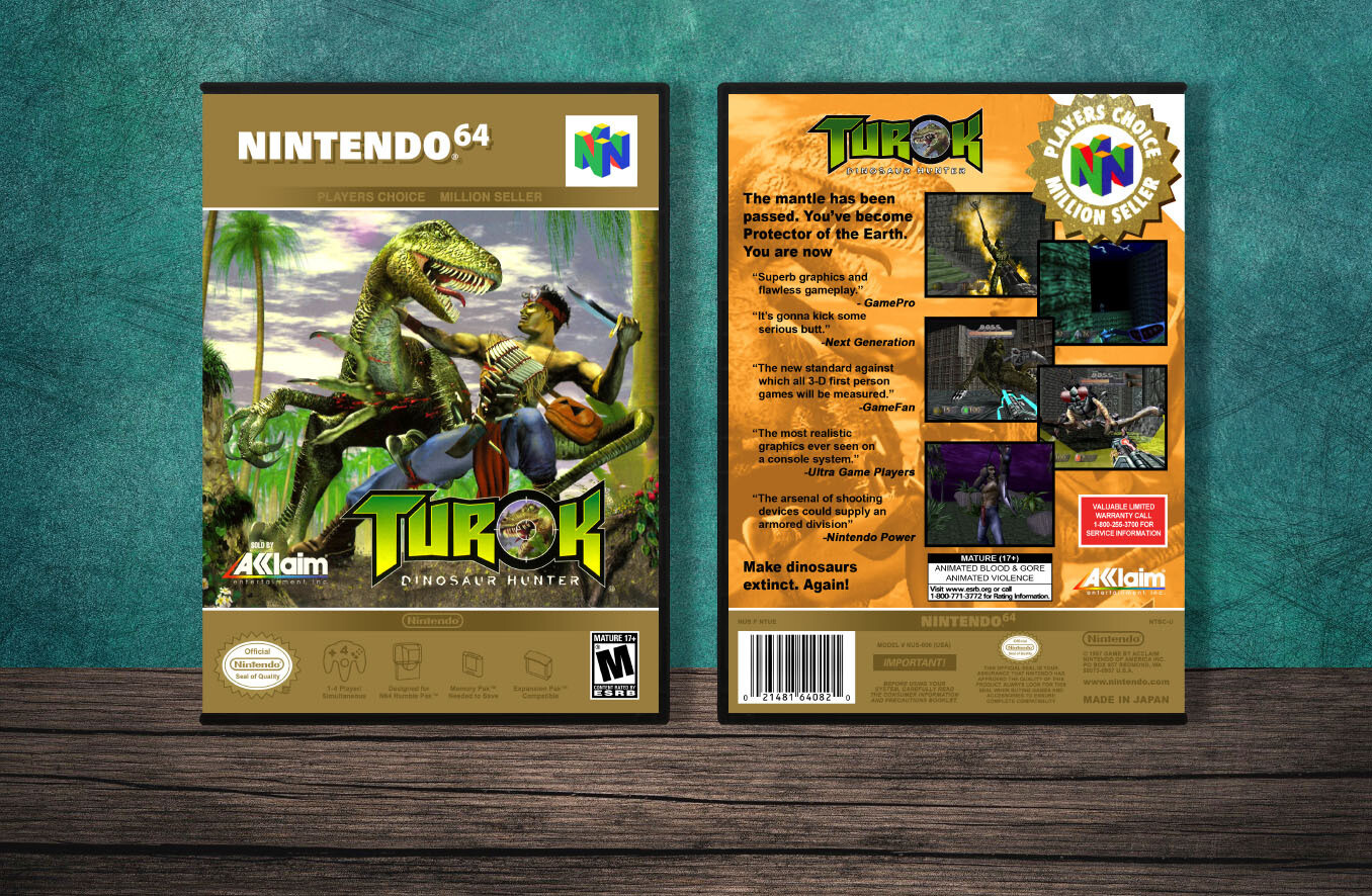 Turok: Dinosaur Hunter (PC), Case Color: DARK GREY (OEM DS CASE COLOR)