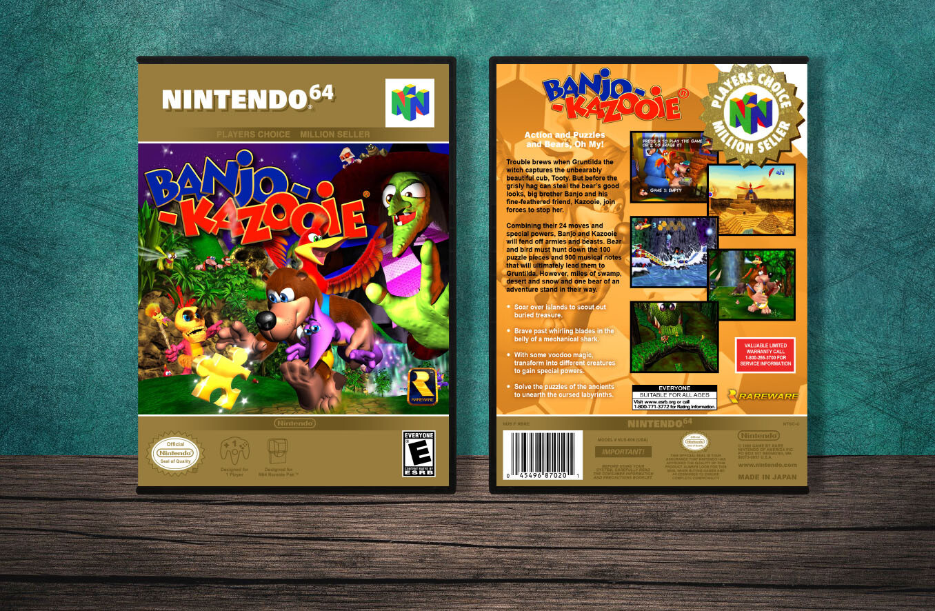 Banjo-Kazooie (PC) - N64 Video Game Case