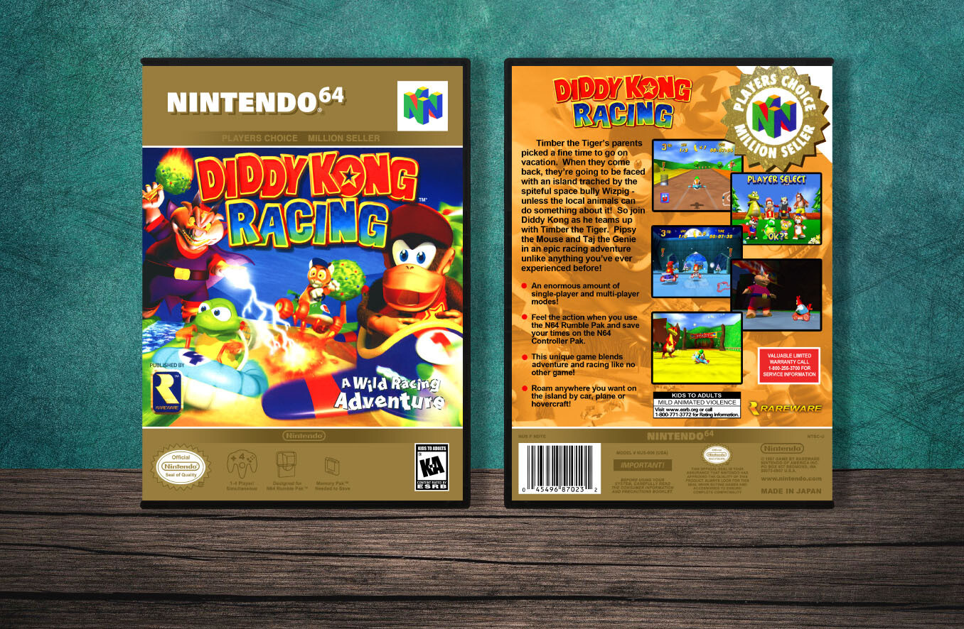 Diddy Kong Racing (PC), Case Color: DARK GREY (OEM DS CASE COLOR)