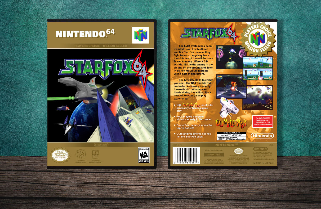 Star Fox 64 (PC), Case Color: DARK GREY (OEM DS CASE COLOR)