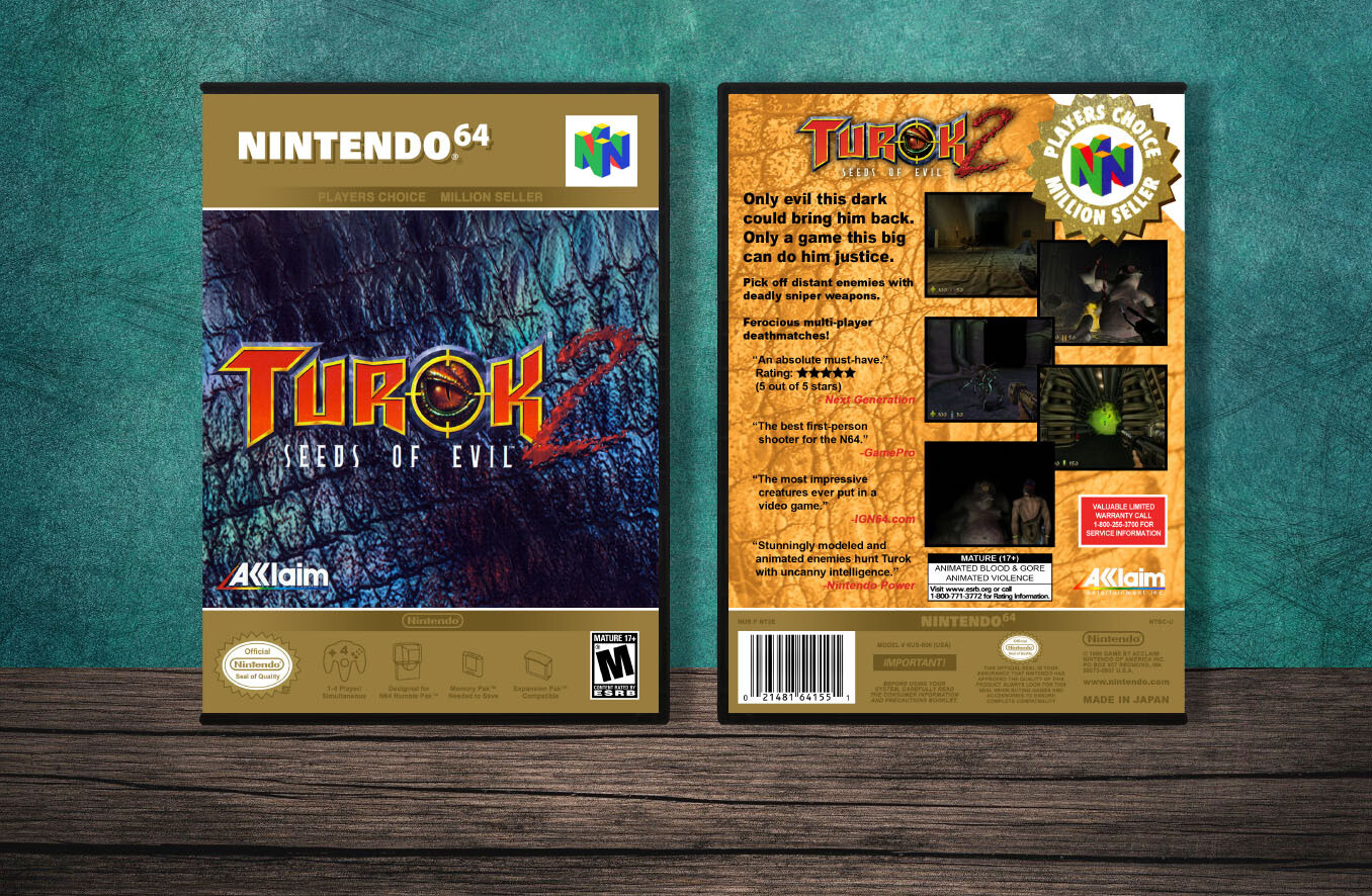 Turok 2: Seeds of Evil (PC), Case Color: DARK GREY (OEM DS CASE COLOR)