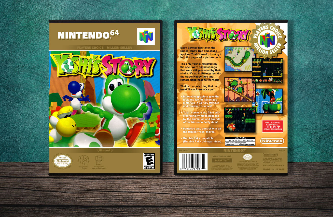 Yoshi&#39;s Story (PC), Case Color: DARK GREY (OEM DS CASE COLOR)