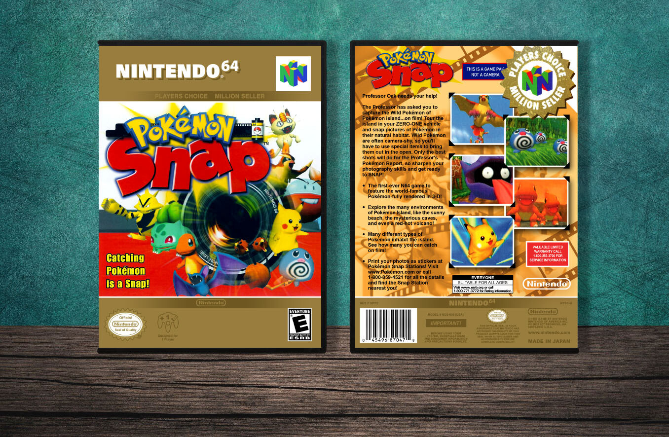 Pokemon Snap (PC), Case Color: DARK GREY (OEM DS CASE COLOR)