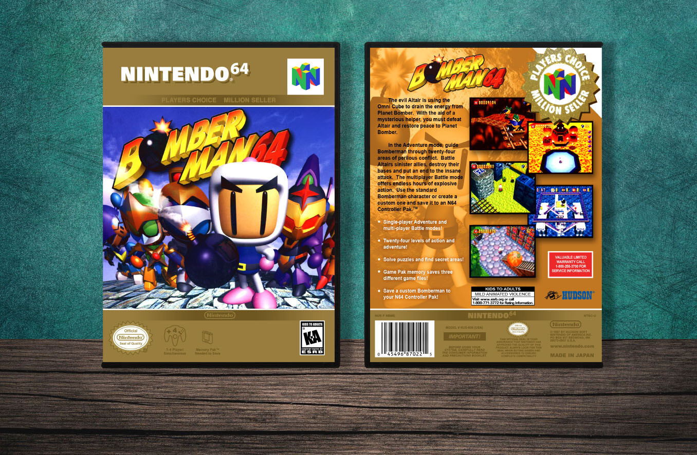 Bomberman 64 (PC), Case Color: DARK GREY (OEM DS CASE COLOR)