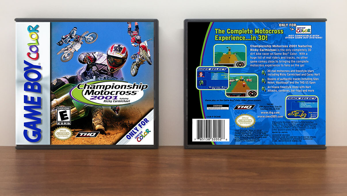 Championship Motocross 2001 featuring Ricky Carmichael, Artwork Spine Color: Chrome